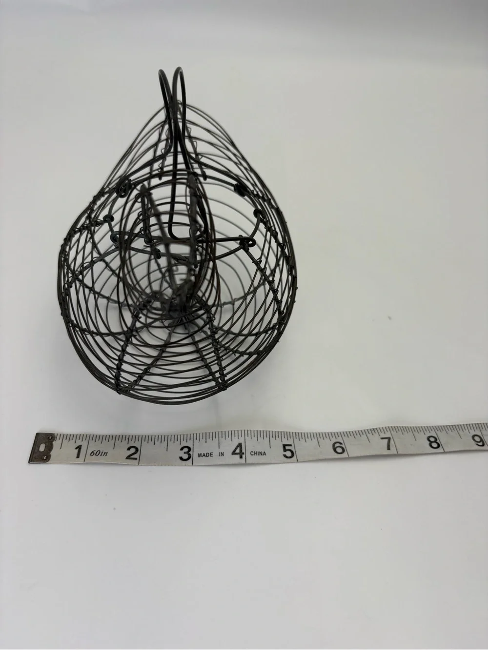Decorative Wire Chicken Basket - Black